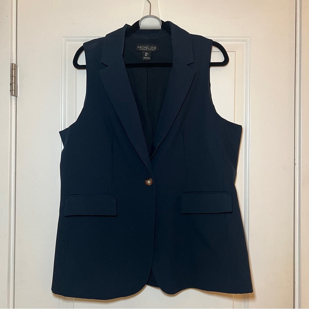 Rachel Zoe Navy Blazer Vest Size L